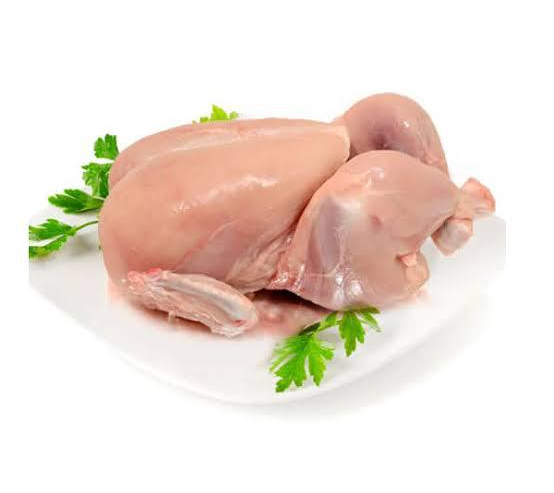 Whole chicken without skin